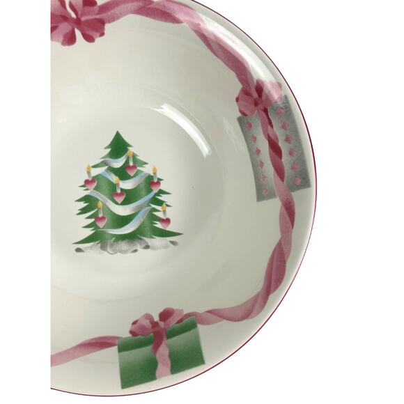 Sango Home for Christmas 1992 Indonesia Black Mark #4829 Serving Bowl-9.25" - Picture 3 of 9